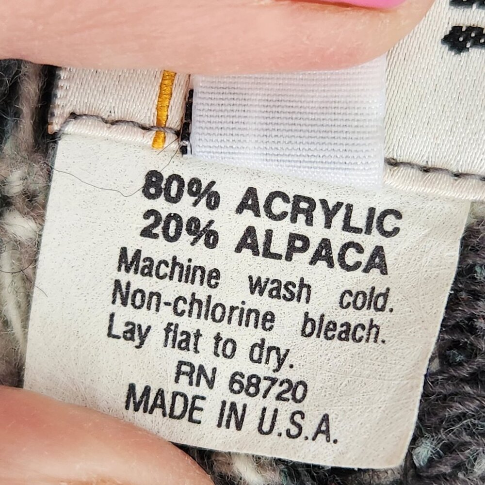 Vintage London Fog Cardigan Sweater Button Front  Alpaca Blend Grandpacore Dad L - Picture 8 of 11